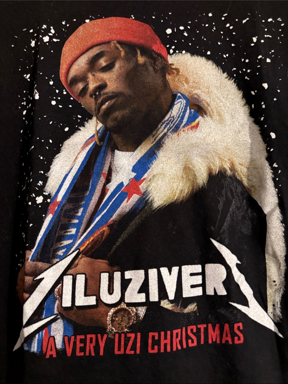 Lil Uzi Vert 'A Very Uzi Christmas' Black Graphic Tee ,No tag